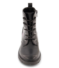 Moto Boot With Oversized Logo Black