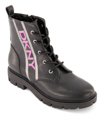 Moto Boot With Oversized Logo Black