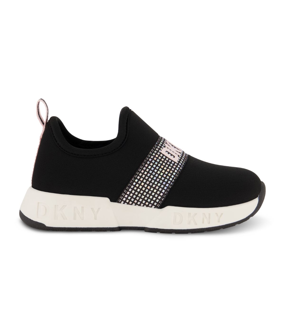  DKNY Slip On Snaker With Pop Elastic Strap Black - Black - Bonton