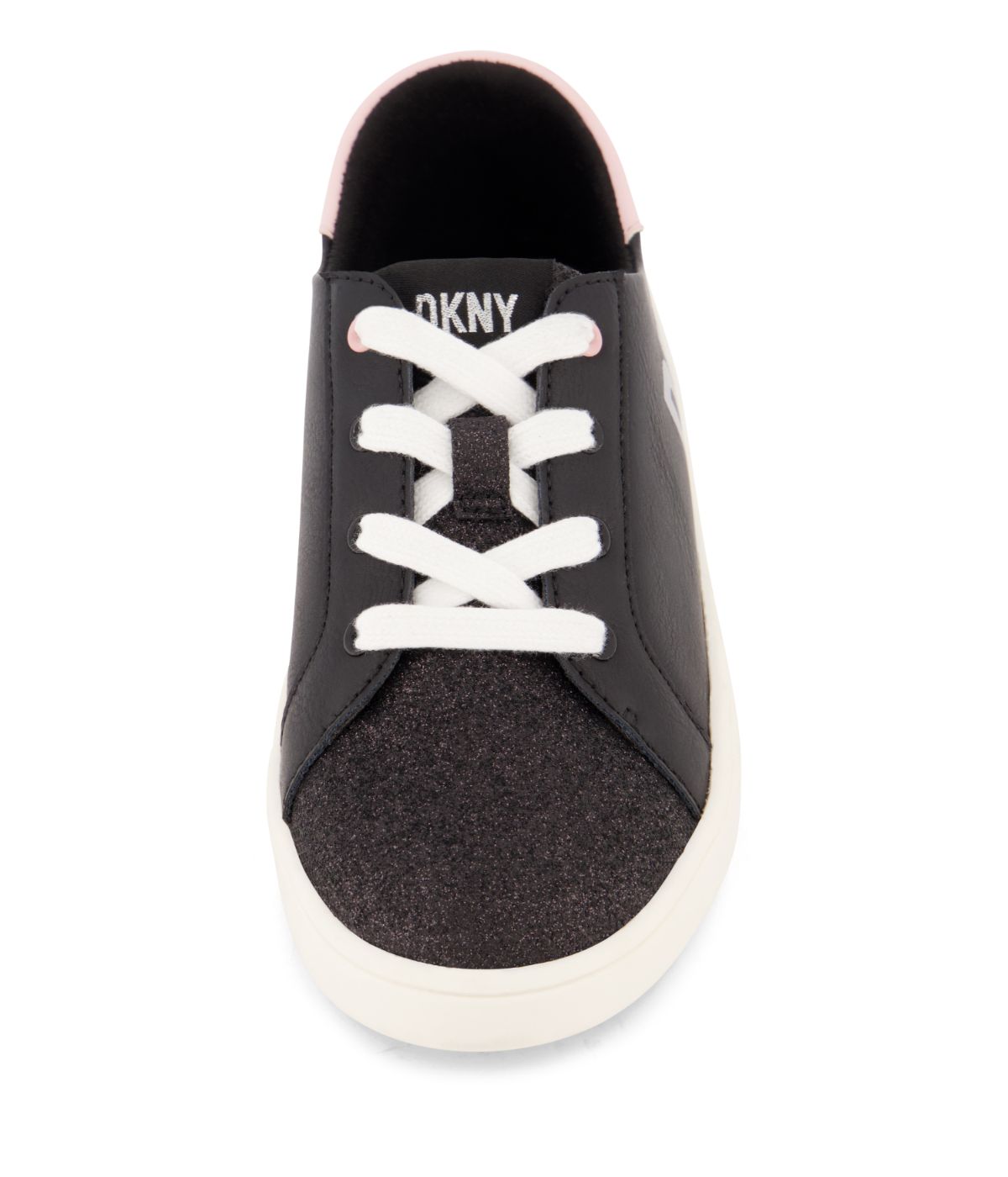  DKNY Low Top Court Shoe With Oversized Side Logo Black - Black - Bonton