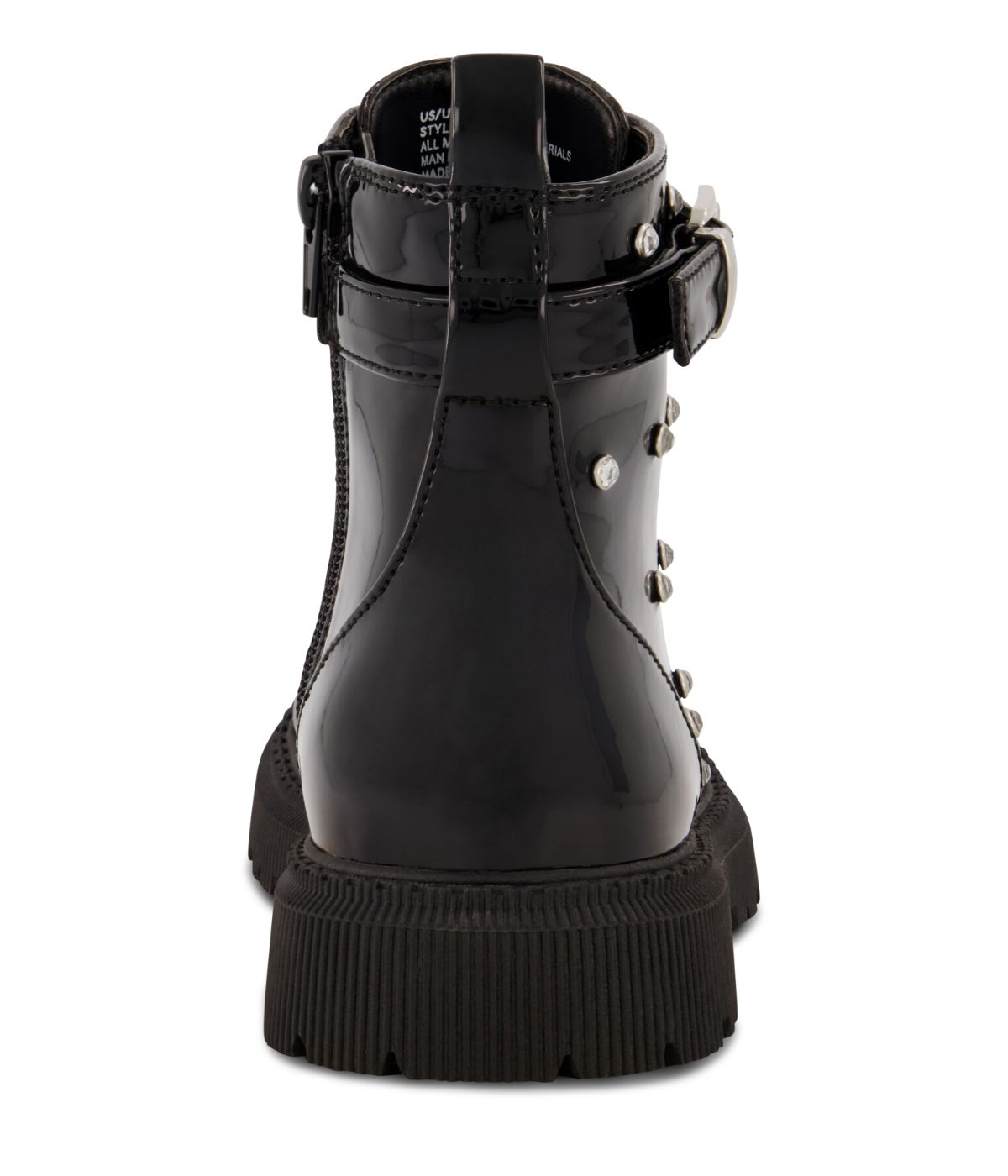  DKNY Ankle Moto Pat Pu Upper Boot With Crystals All Around Black - Black - Bonton