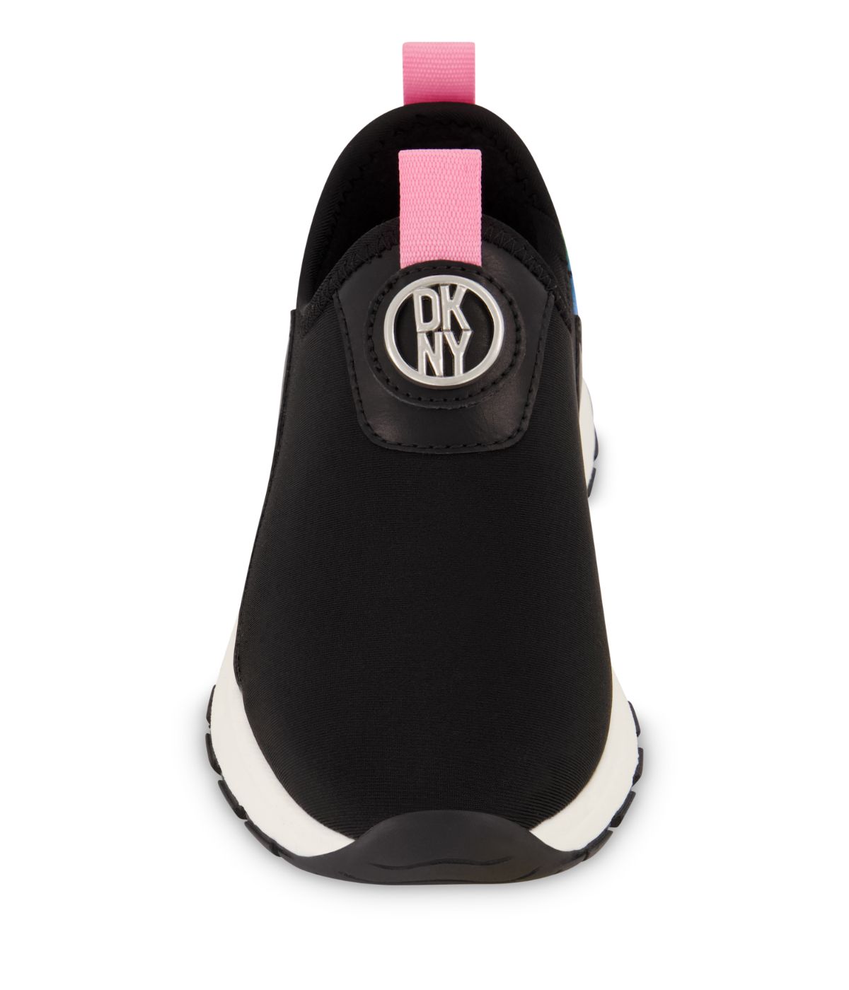  DKNY Slip On Sneaker With Pop Multi Color Back Strap Black - Black - Bonton