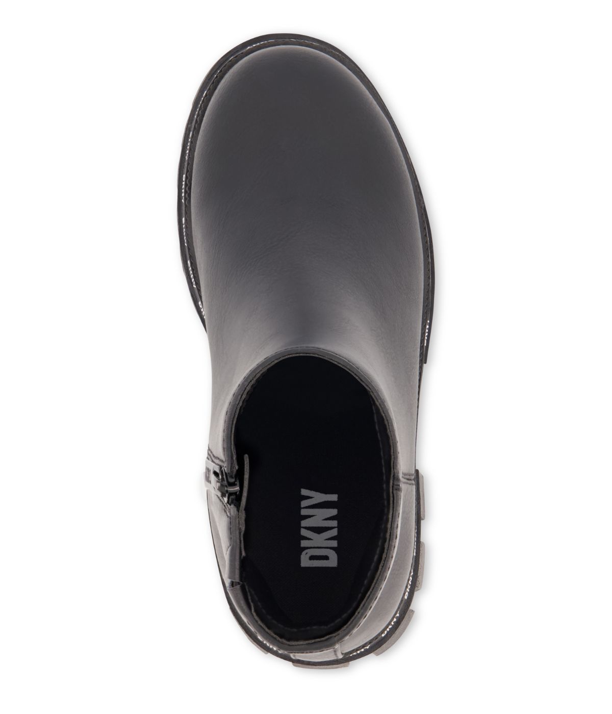  DKNY Ankle Boot With Reapeat Logo In The Oversized Outsole Black - Black - Bonton