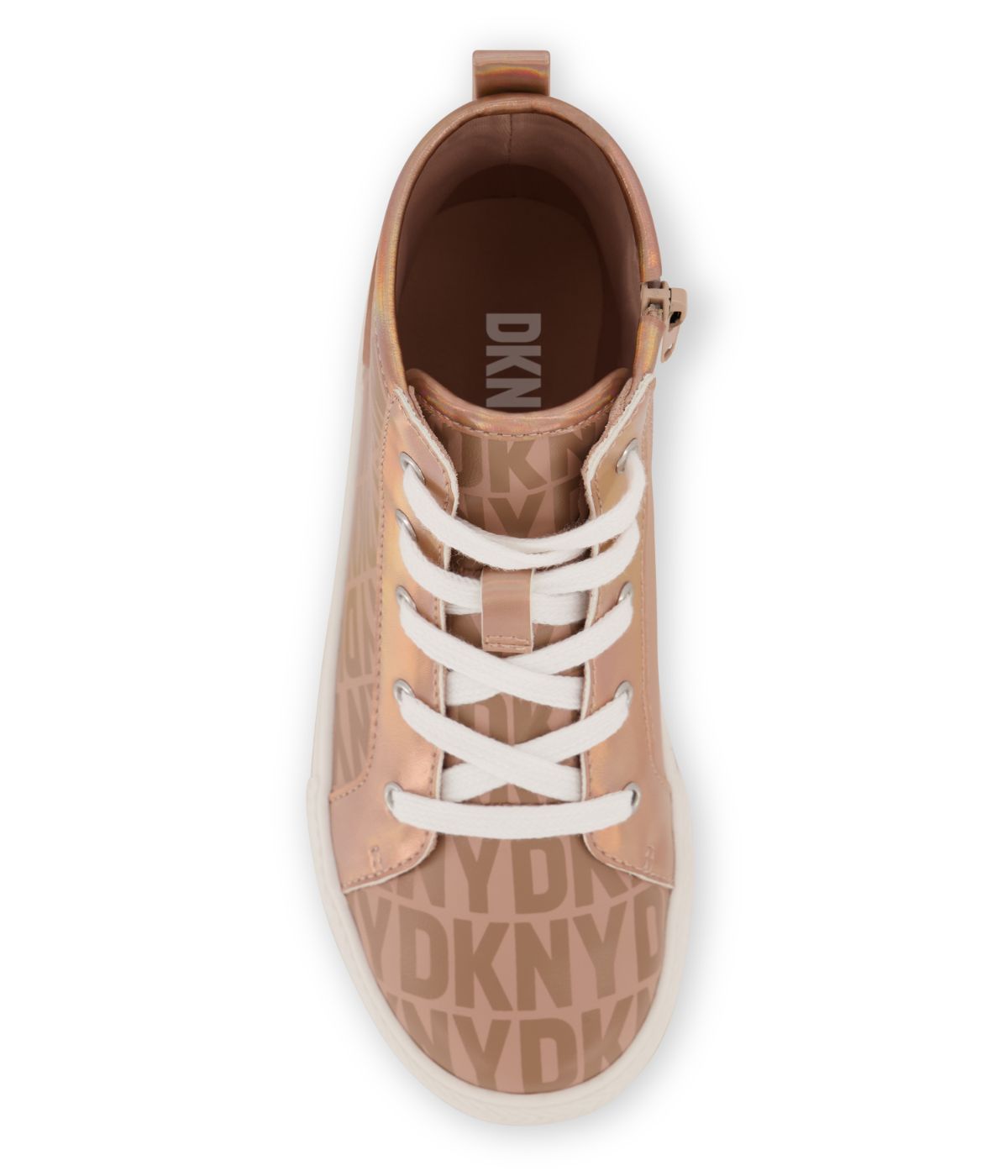  DKNY High Top Snaker With Repeat Logo Tan - Tan - Bonton