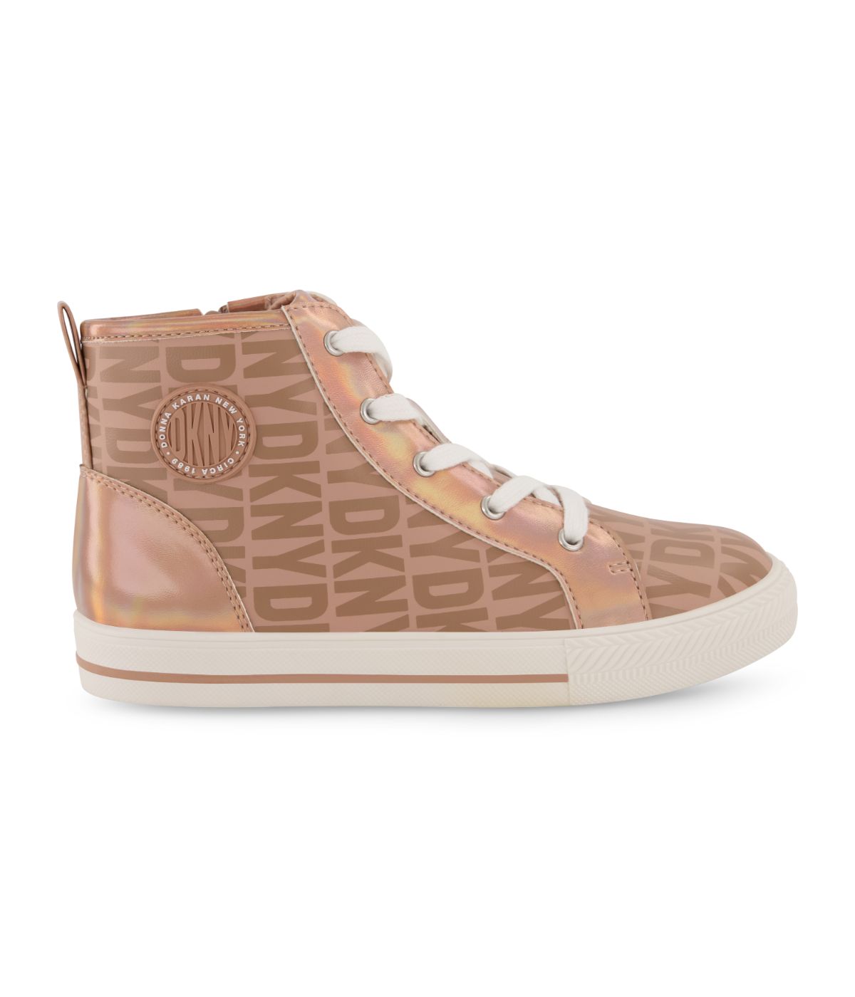  DKNY High Top Snaker With Repeat Logo Tan - Tan - Bonton