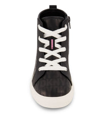 High Top Snaker With Repeat Logo Black