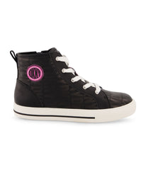 High Top Snaker With Repeat Logo Black