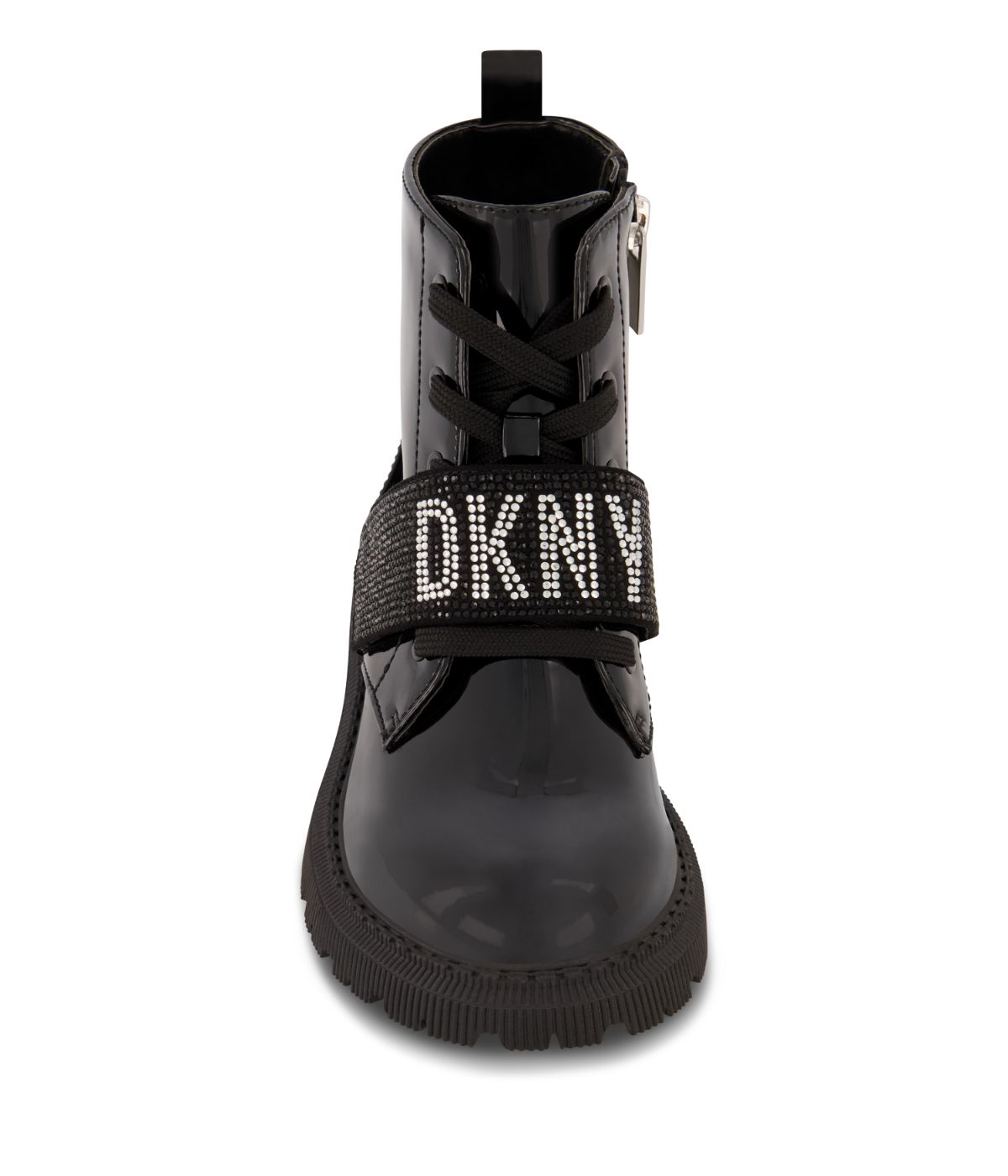  DKNY Ankle Boot With Elastic Strap And Center Logo Black - Black - Bonton