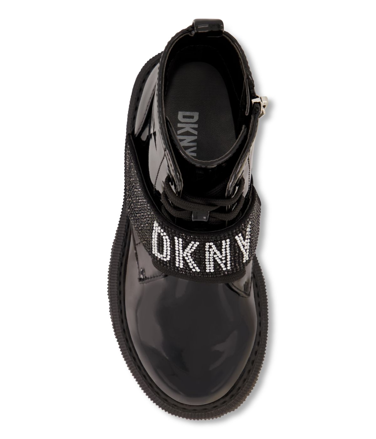  DKNY Ankle Boot With Elastic Strap And Center Logo Black - Black - Bonton