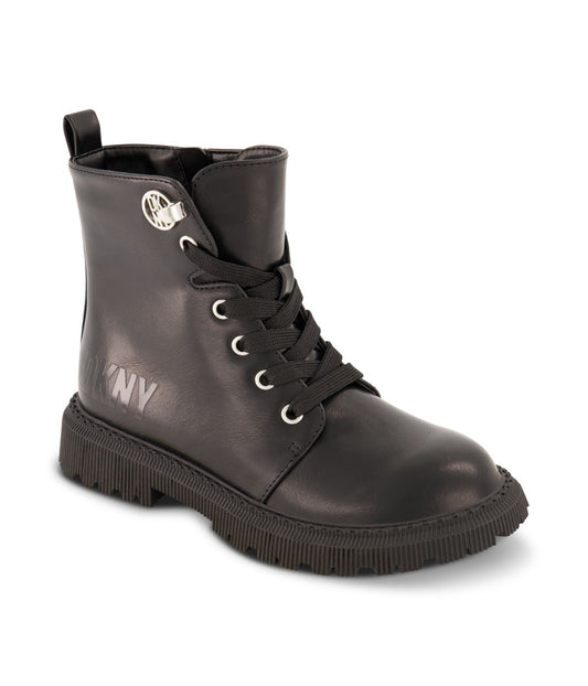 Ankle Solid Pu Moto Boot Black