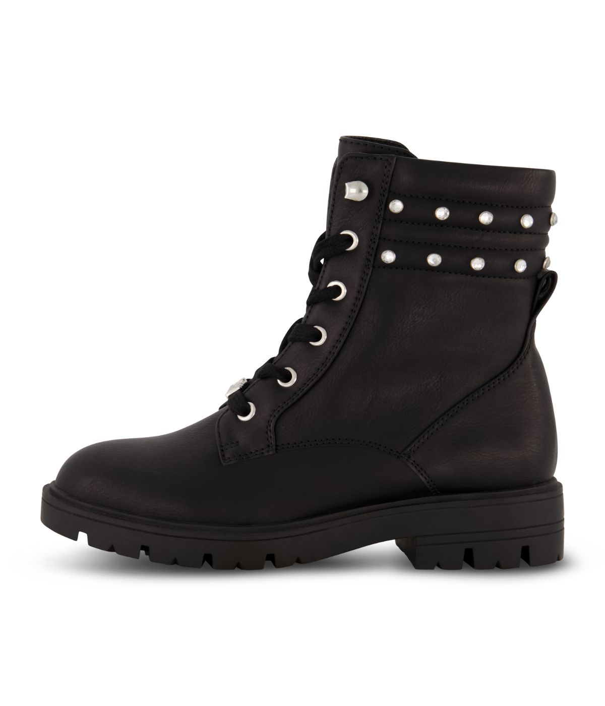  DKNY Ankle Boot With Larger Crystal Stones On The Collar Black - Black - Bonton