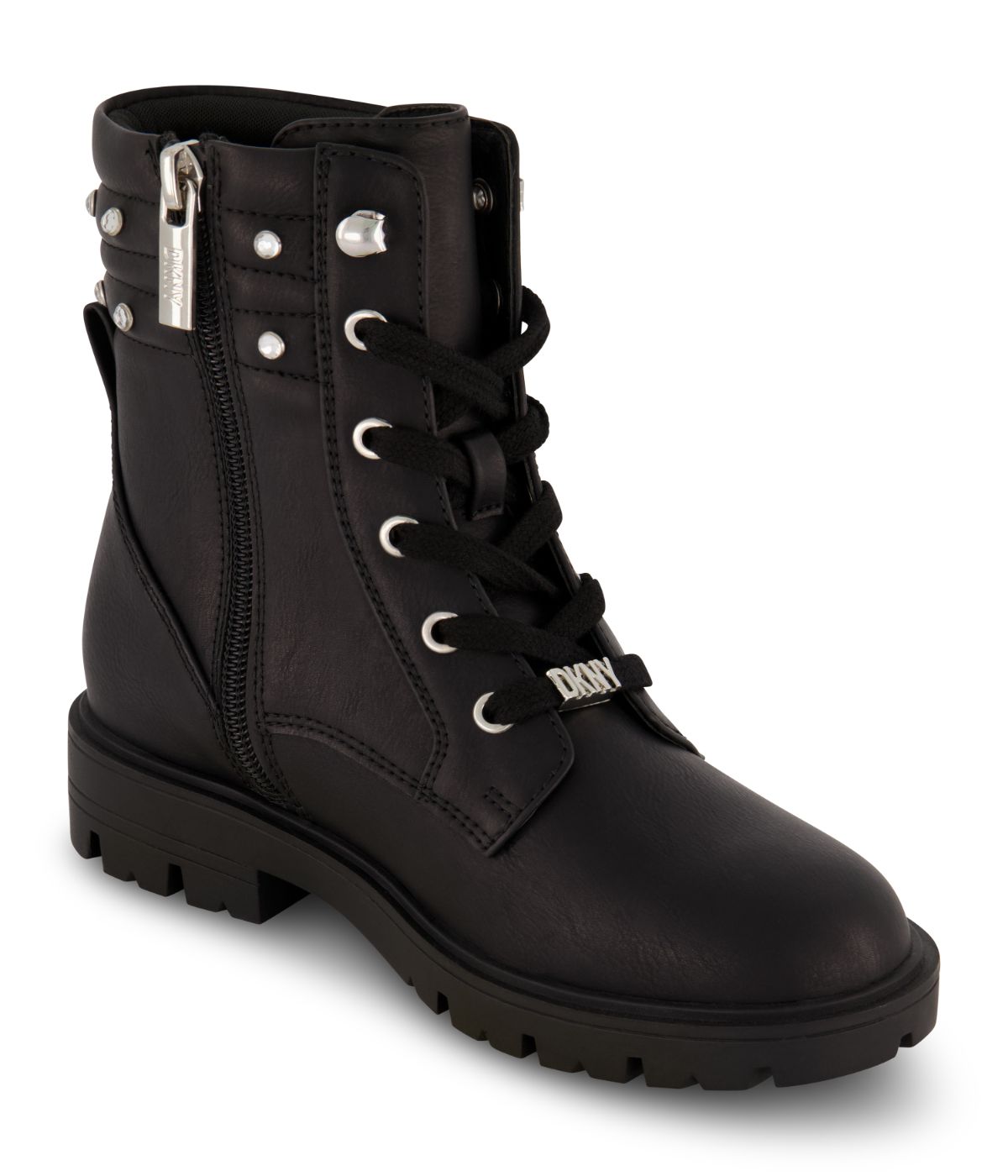  DKNY Ankle Boot With Larger Crystal Stones On The Collar Black - Black - Bonton