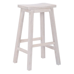 29" Solid Wood Saddle Bar Stool, Set of 2