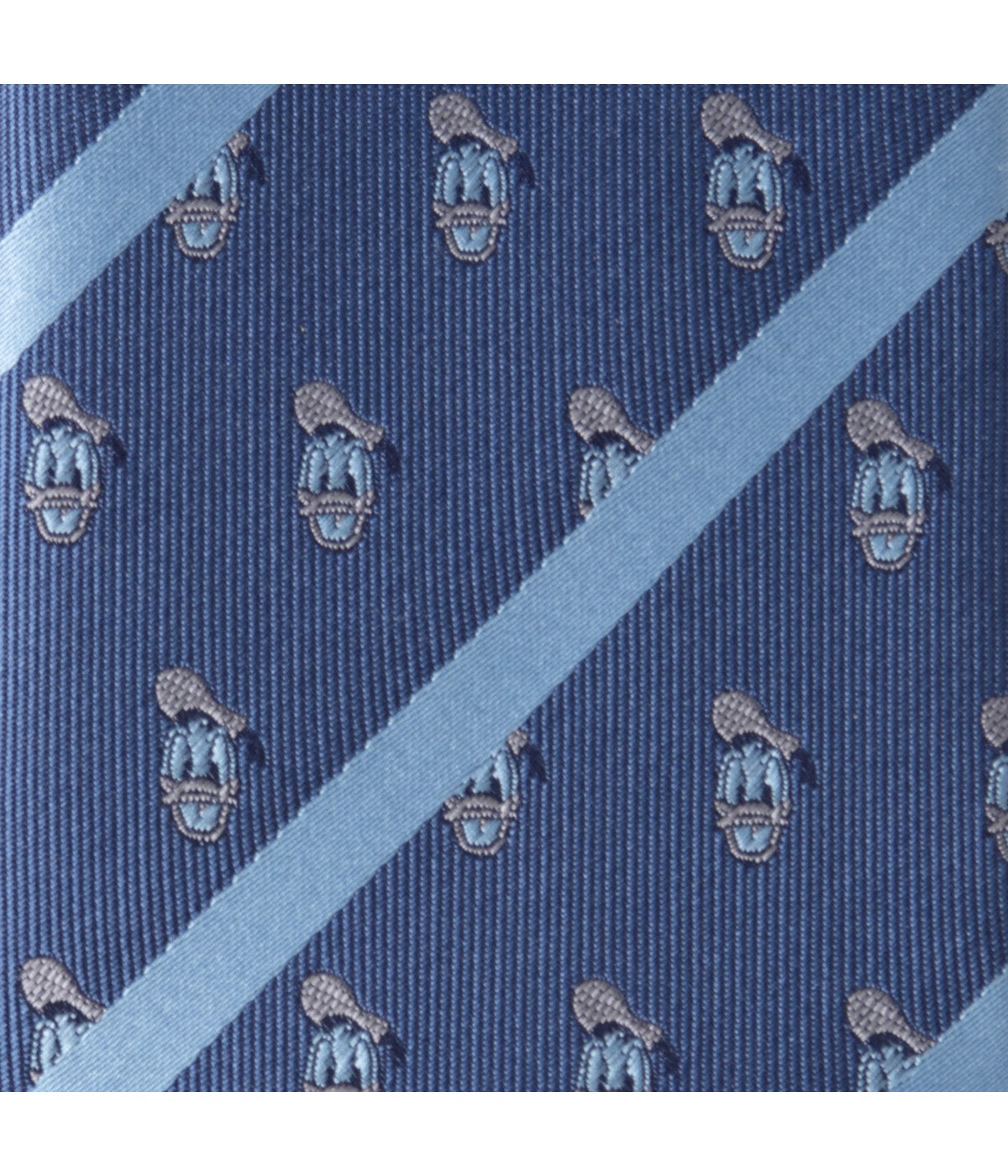  Cufflinks Donald Duck Stripe Blue Men's Tie - Blue - Bonton