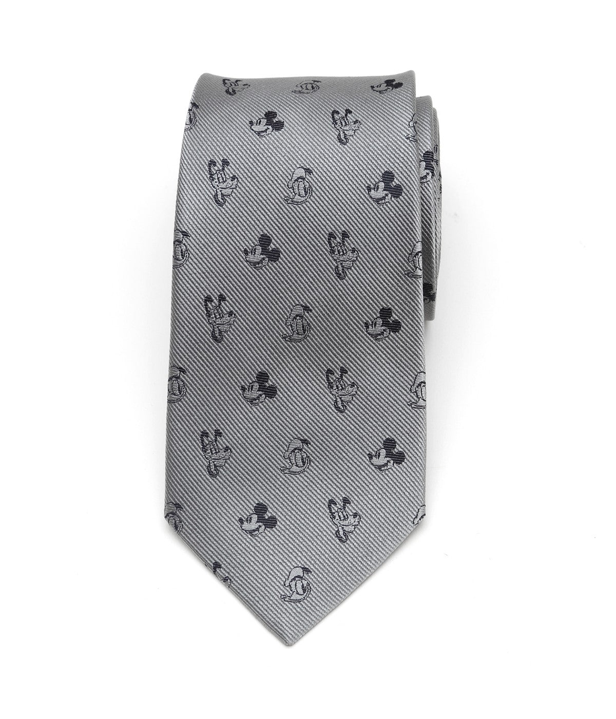  Cufflinks Mickey and Friends Men's Tie - Gray - Bonton