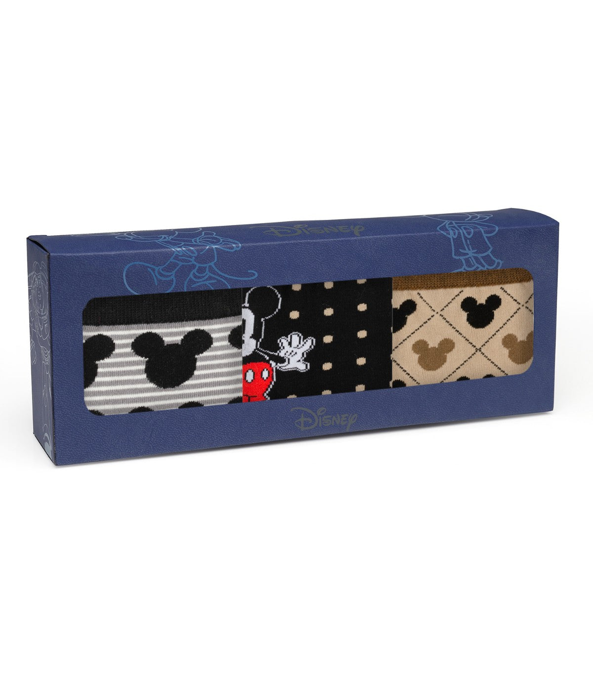  Cufflinks Mickey Mouse 3 Pair Sock Gift Set - Multi - Bonton