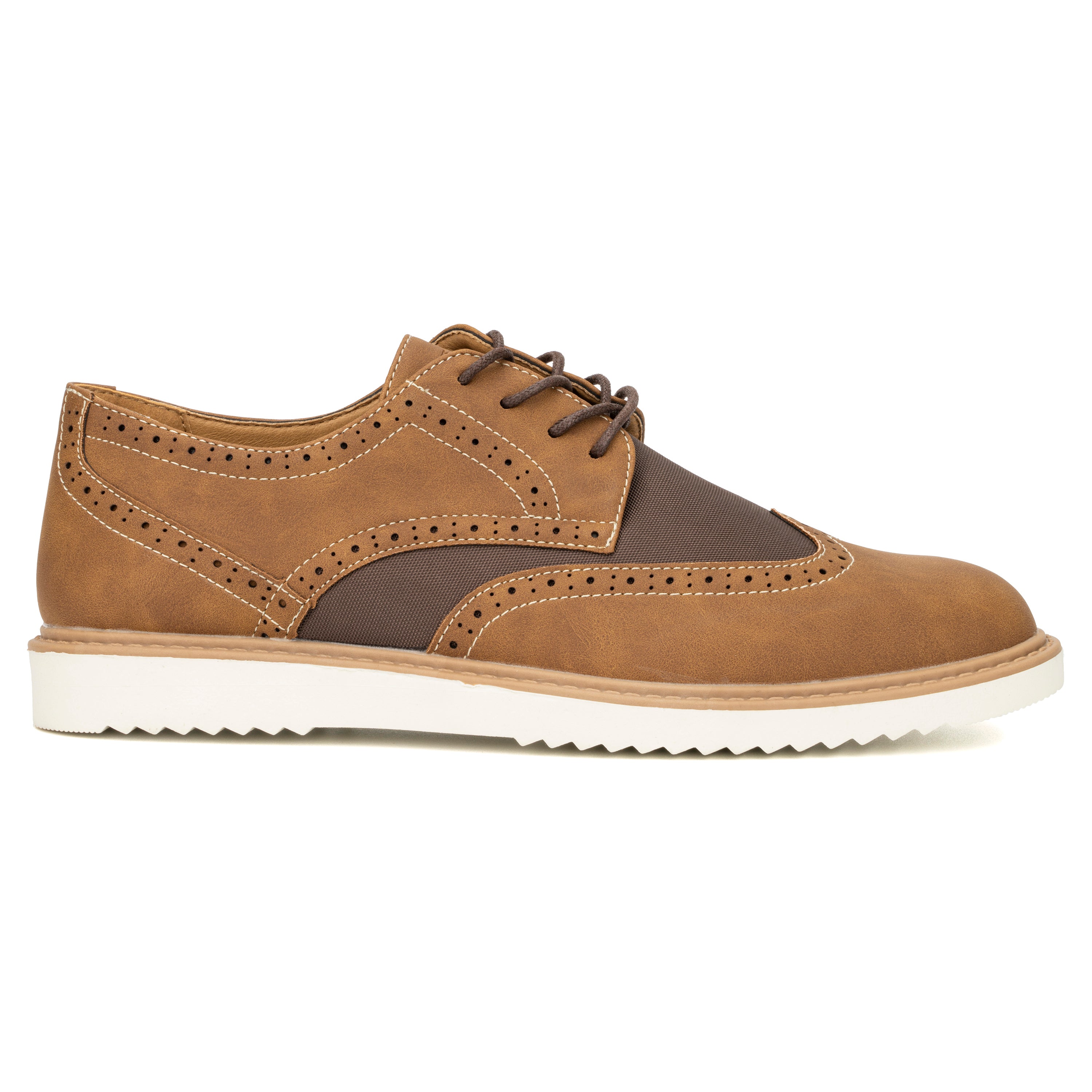  New York & Company Men's Tyler Wingtip Oxford - Brown - Bonton