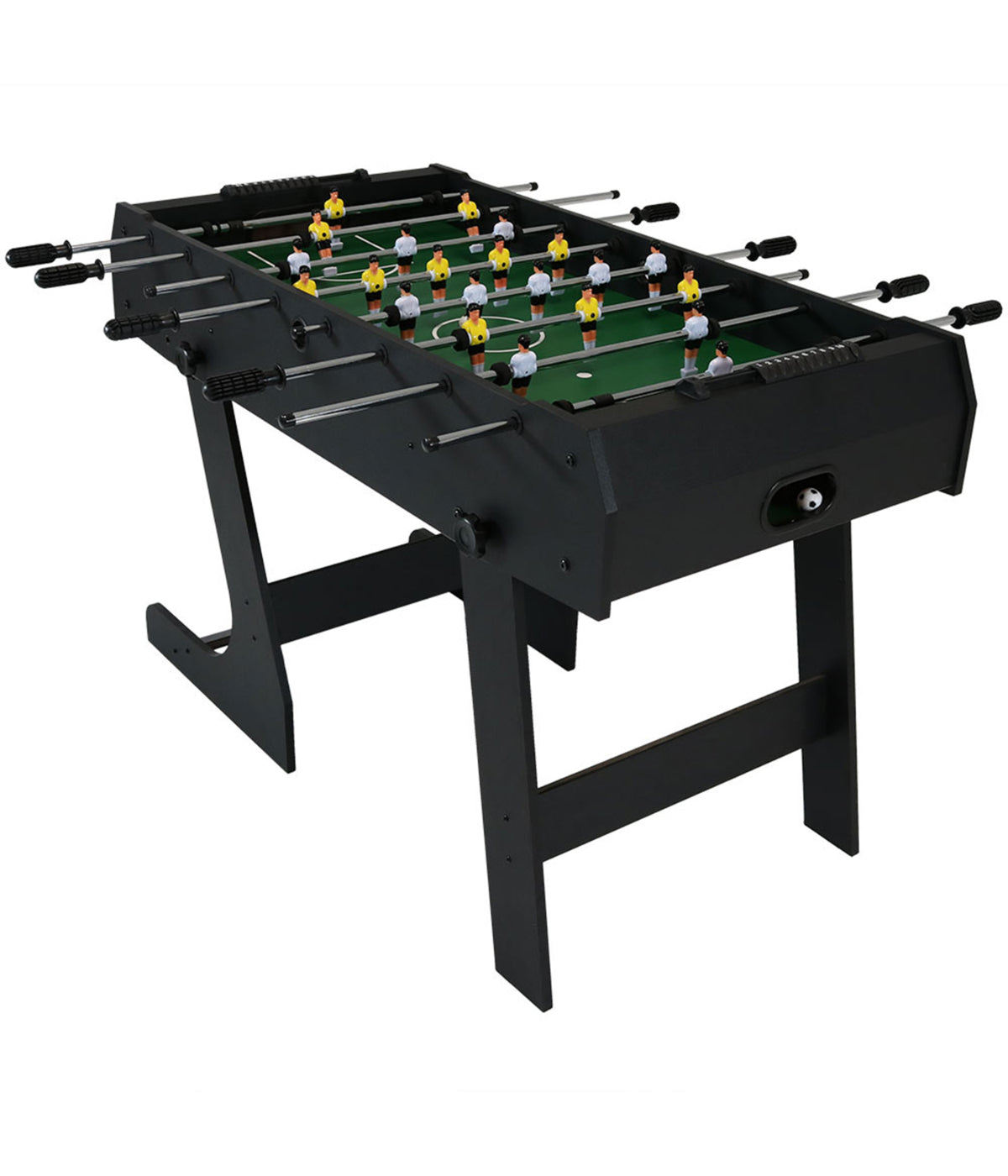  Sunnydaze Decor Foosball Soccer Game Folding Table with Manual Scorers - Black - Bonton