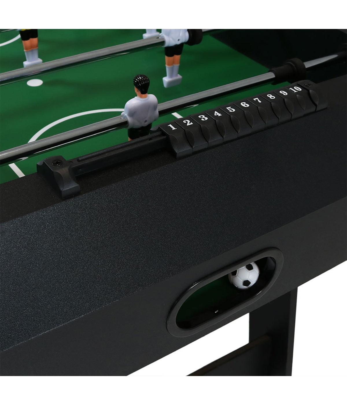  Sunnydaze Decor Foosball Soccer Game Folding Table with Manual Scorers - Black - Bonton