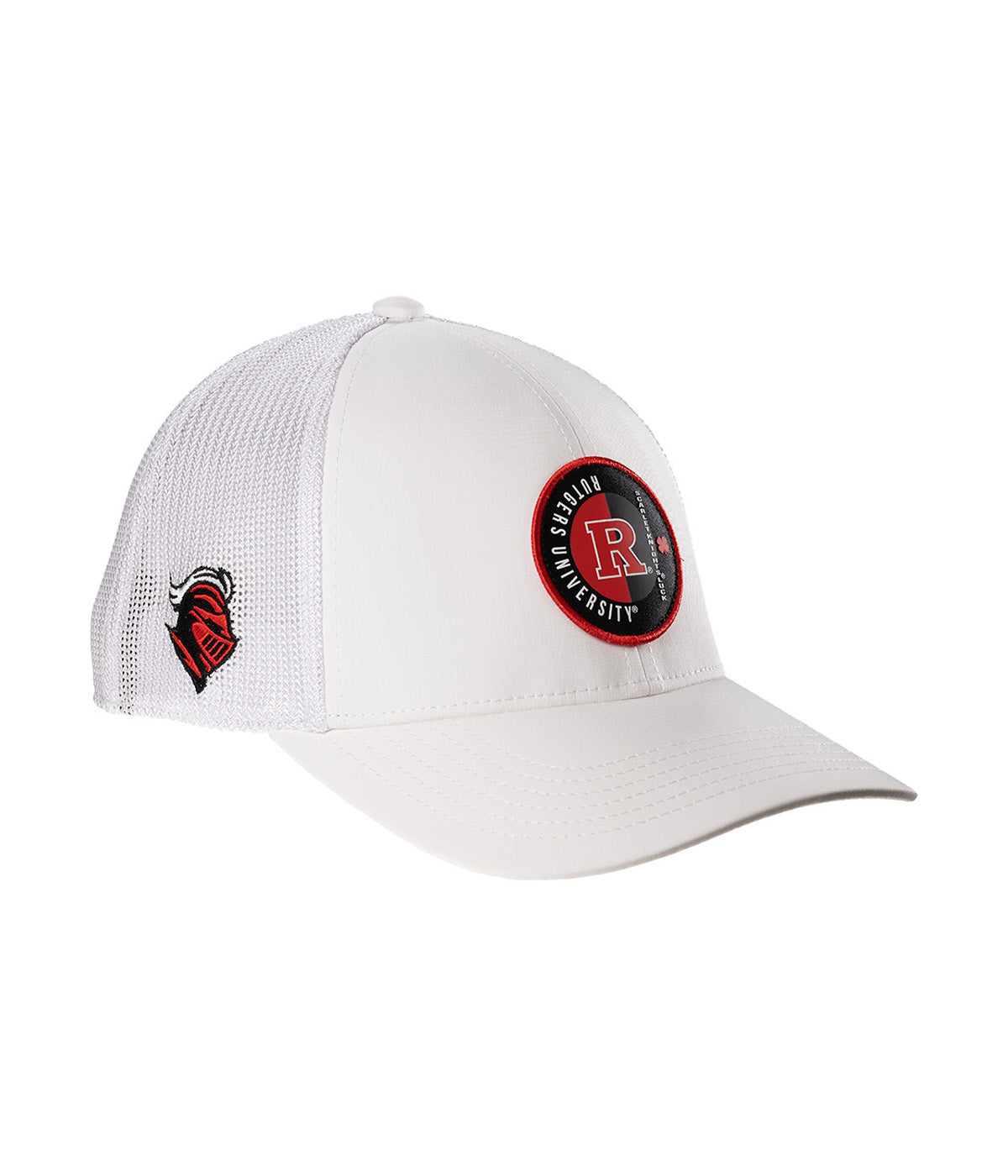  Black Clover Enterprises LLC Rutgers Echo Adjustable Hat - White / Rutgers University Logo - Bonton