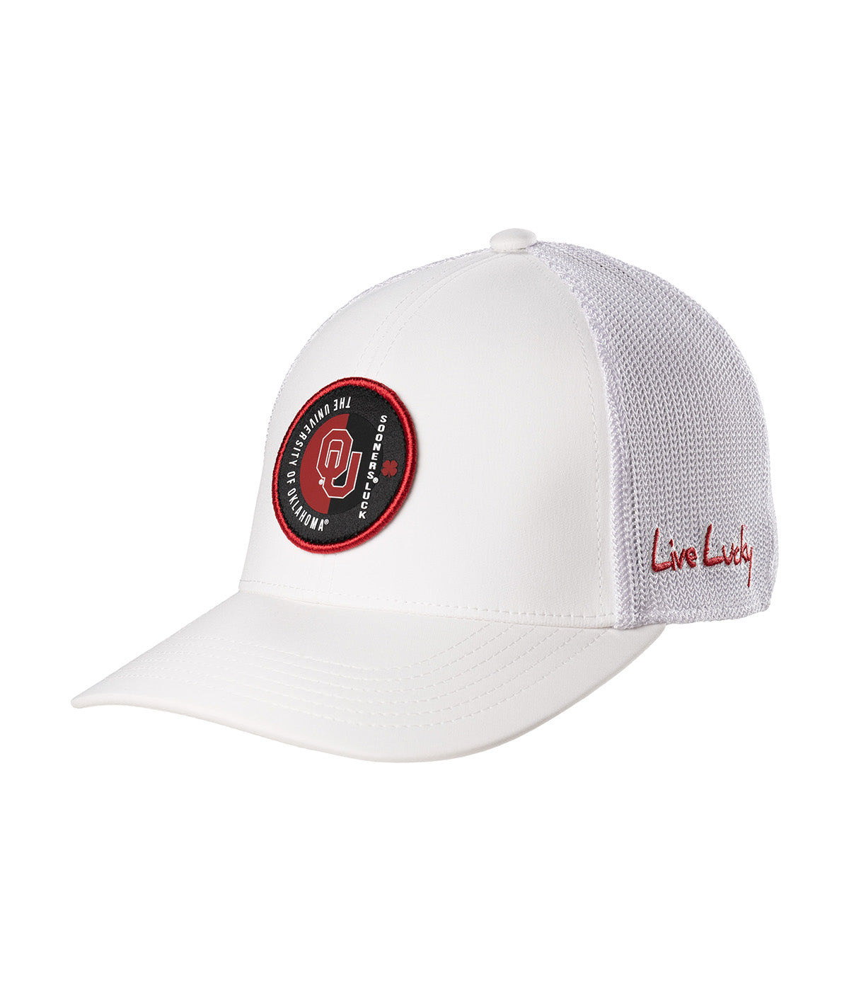  Black Clover Enterprises LLC Oklahoma Echo Adjustable Hat - White / University Of Oklahoma Logo - Bonton