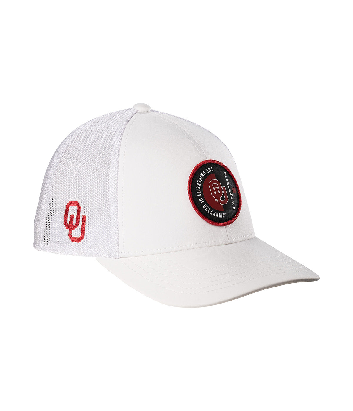  Black Clover Enterprises LLC Oklahoma Echo Adjustable Hat - White / University Of Oklahoma Logo - Bonton