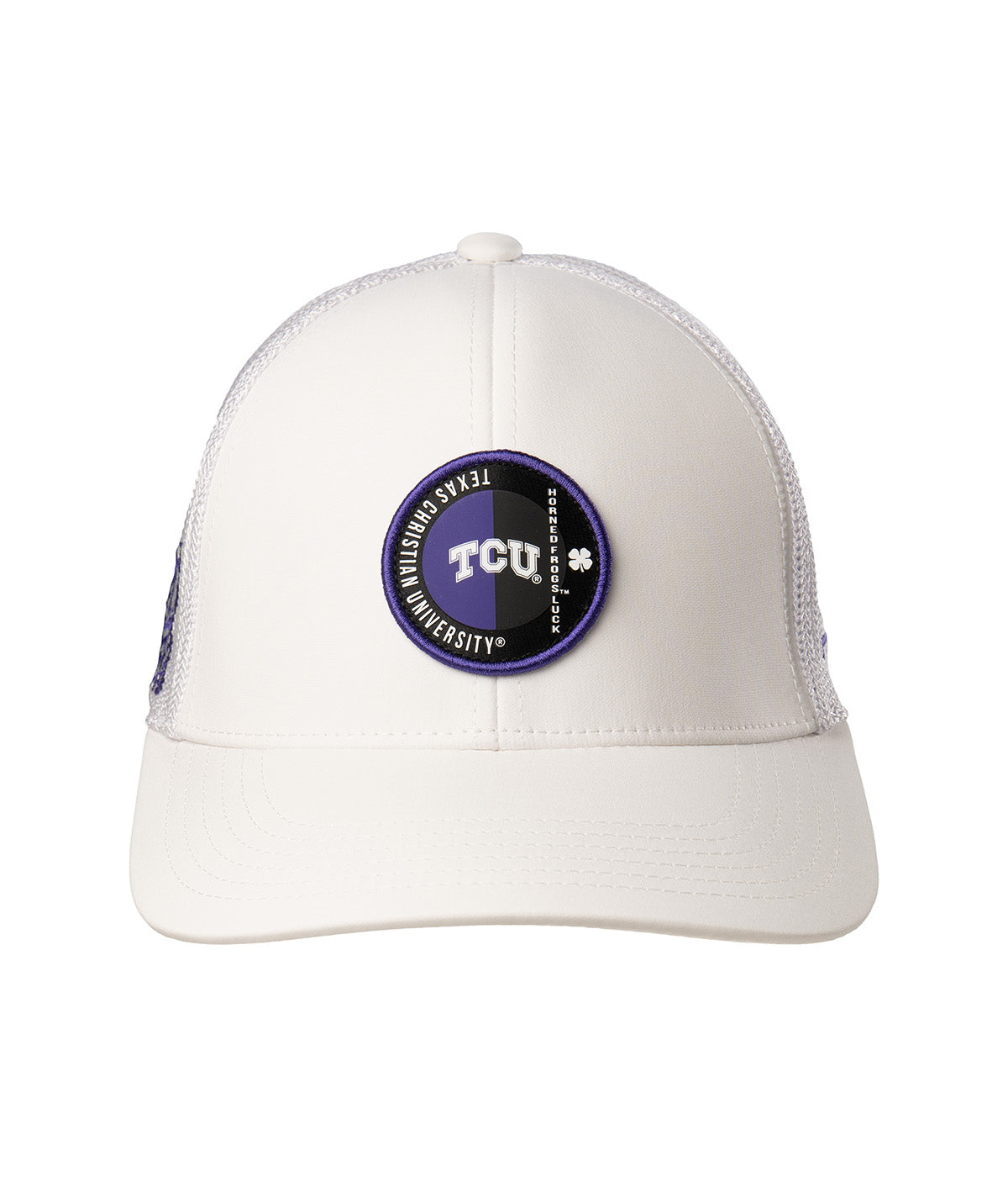  Black Clover Enterprises LLC TCU Echo Adjustable Hat - White / Tcu / Texas Christian University Logo - Bonton