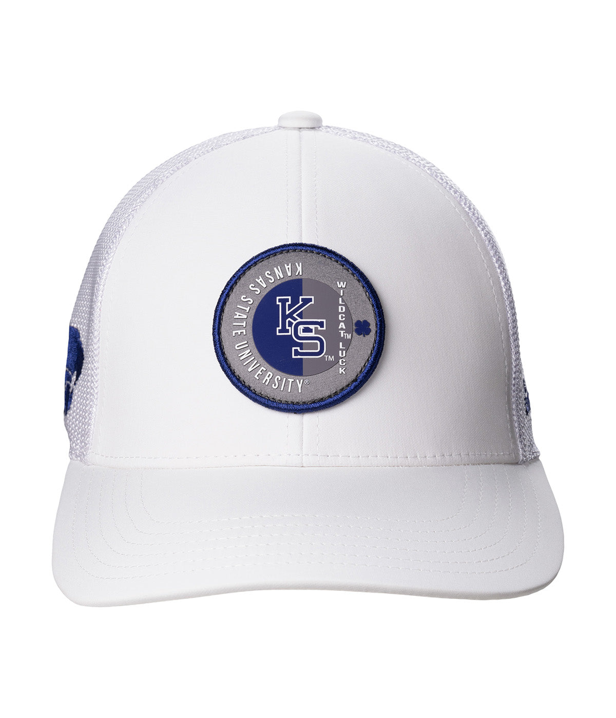  Black Clover Enterprises LLC Kansas State Echo Adjustable Hat - White / Kansas State University Logo - Bonton