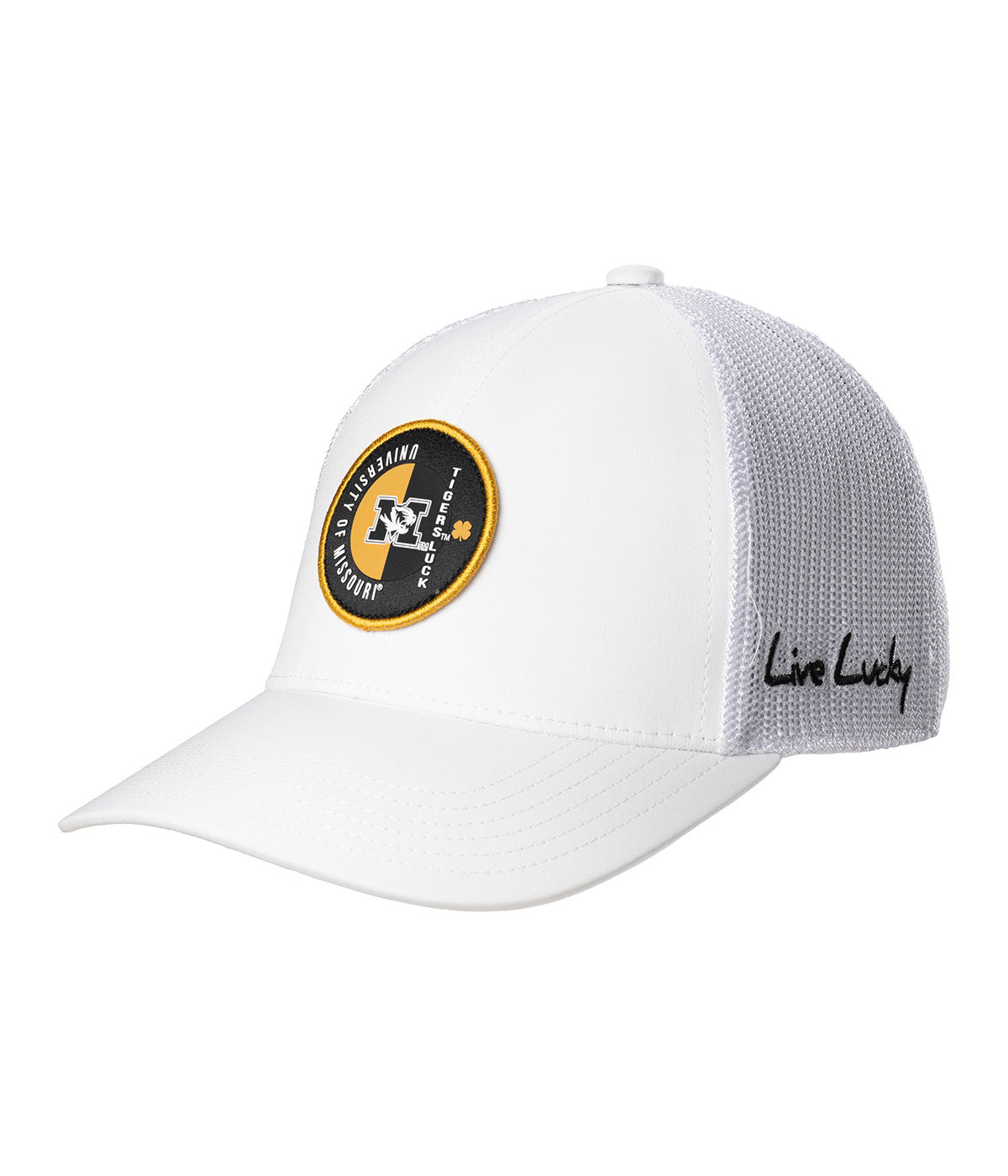  Black Clover Enterprises LLC Missouri Echo Adjustable Hat - White / University Of Missouri Logo - Bonton