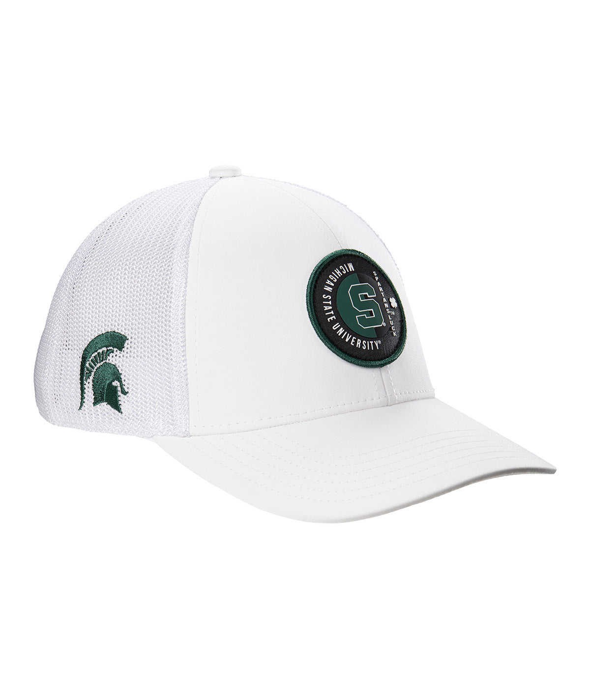  Black Clover Enterprises LLC Michigan State Echo Adjustable Hat - White / Michigan State University Logo - Bonton