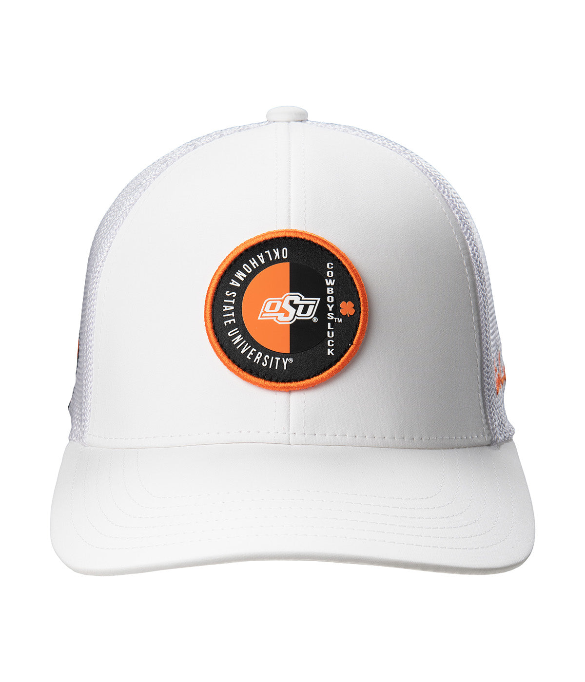  Black Clover Enterprises LLC Oklahoma State Echo Adjustable Hat - White / Oklahoma State University Logo - Bonton