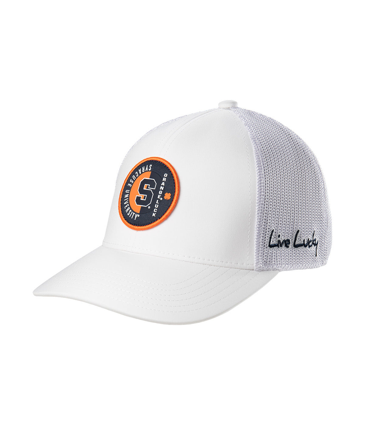  Black Clover Enterprises LLC Syracuse Echo Adjustable Hat - White / Syracuse University Logo - Bonton