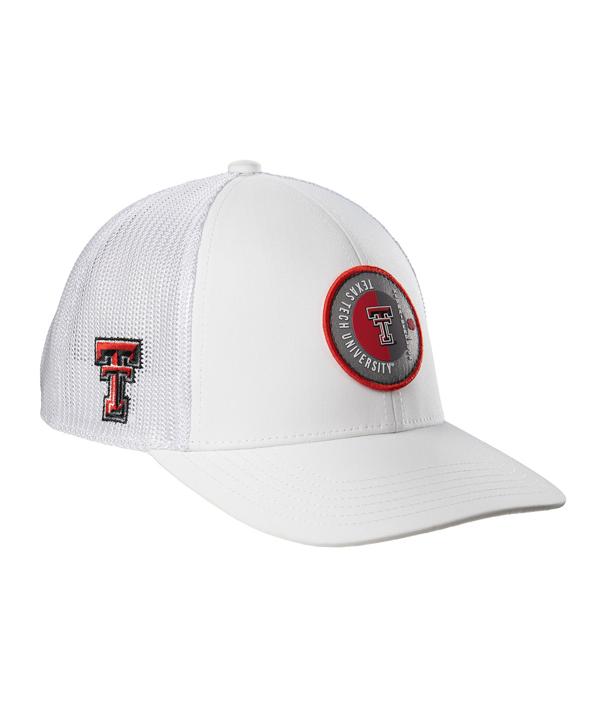  Black Clover Enterprises LLC Texas Tech Echo Adjustable Hat - White / Texas Tech University Logo - Bonton