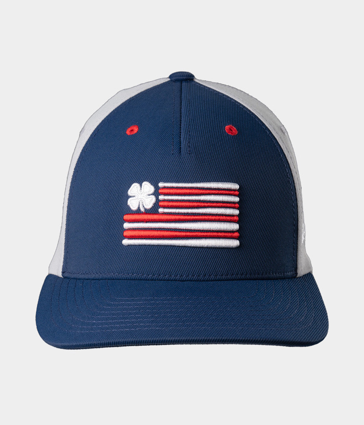  Black Clover Enterprises LLC RBC Clover Nation Fitted Hat - Navy / White / Red & White Flag Logo - Bonton