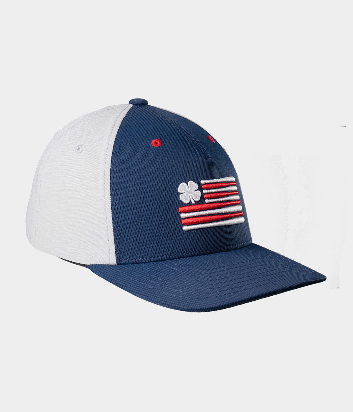  Black Clover Enterprises LLC RBC Clover Nation Fitted Hat - Navy / White / Red & White Flag Logo - Bonton