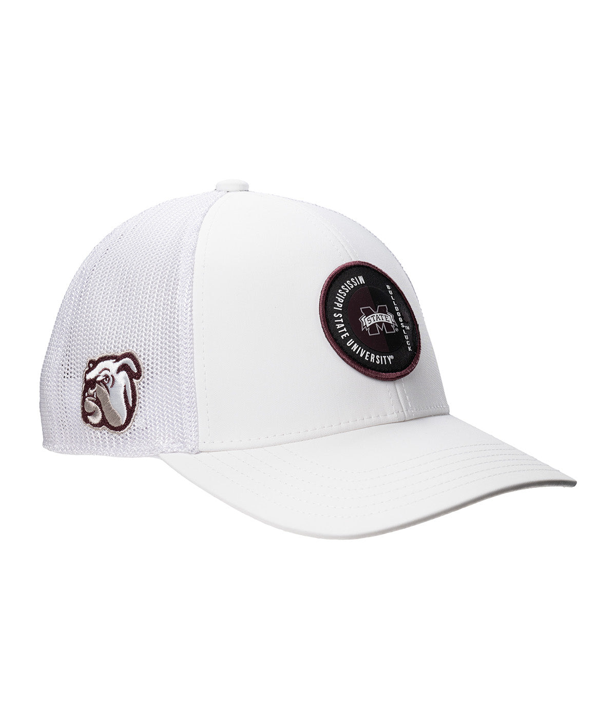  Black Clover Enterprises LLC Mississippi State Echo Adjustable Hat - White / Mississippi State University Logo - Bonton