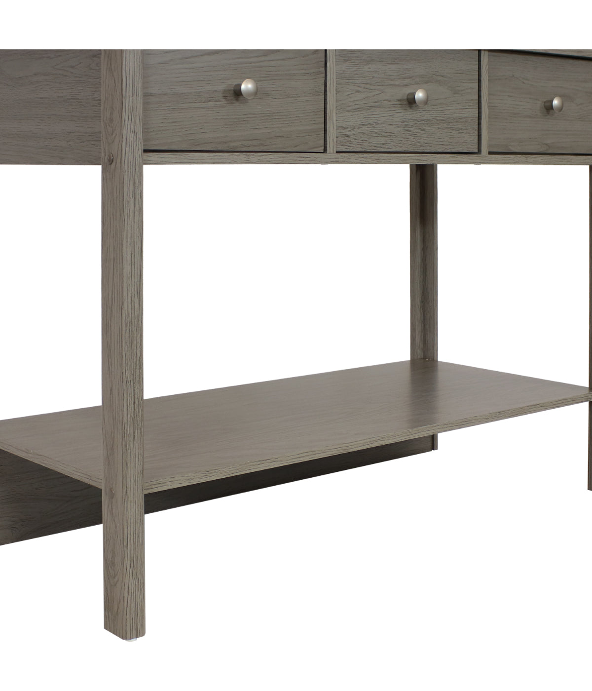  Sunnydaze Decor Entryway Console Table with 3 Drawers - Grey - Bonton