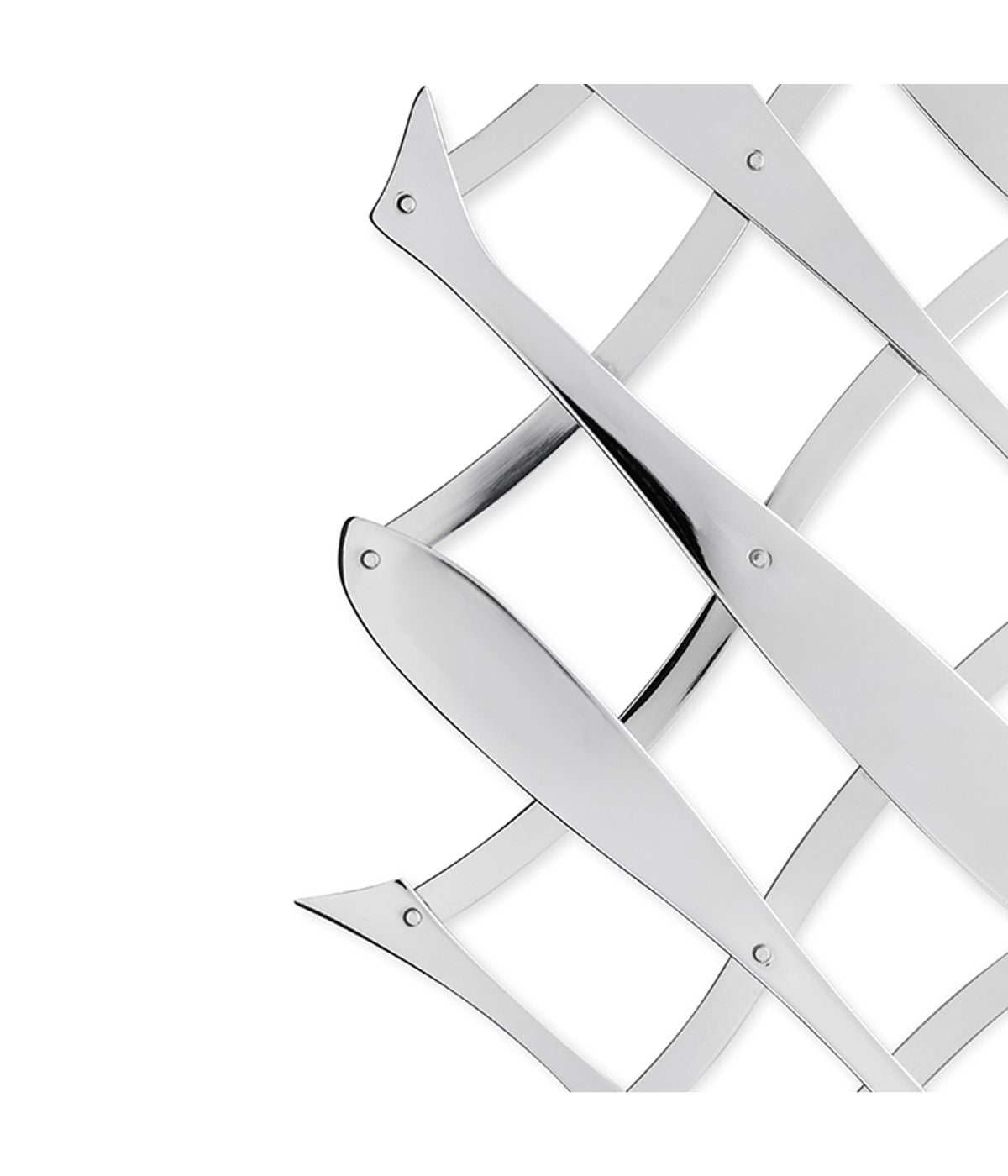  Alessi Pescher Expandable Trivet - Silver - Bonton