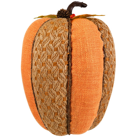 Autumn Harvest Tall Textured Thanksgiving Pumpkin - 10.5" - Orange