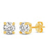  Kgs Jewels Inc 3/8 CTW Natural Diamond Solitaire Stud Earrings Set In 14K Gold - Yellow - Bonton