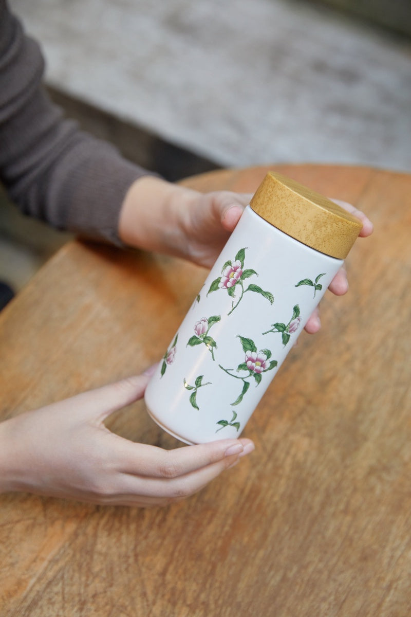  Acera The Flower Fairy Travel Mug - Rose Pink with Floral Decals - Bonton