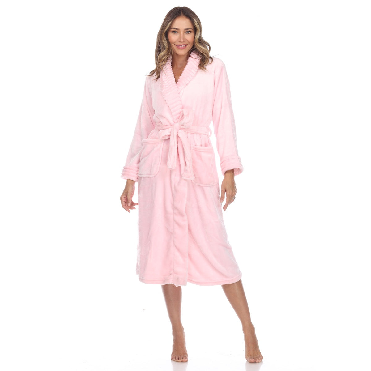  White Mark Women's Cozy Lounge Robe - S/M - Bonton