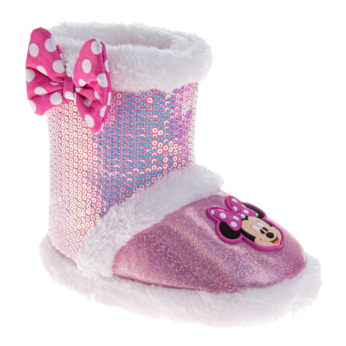  Josmo Disney Slippers Booties Minnie Mouse Warm Fluffy House Slippers for Girls (Toddlers) - 5-6 - Bonton