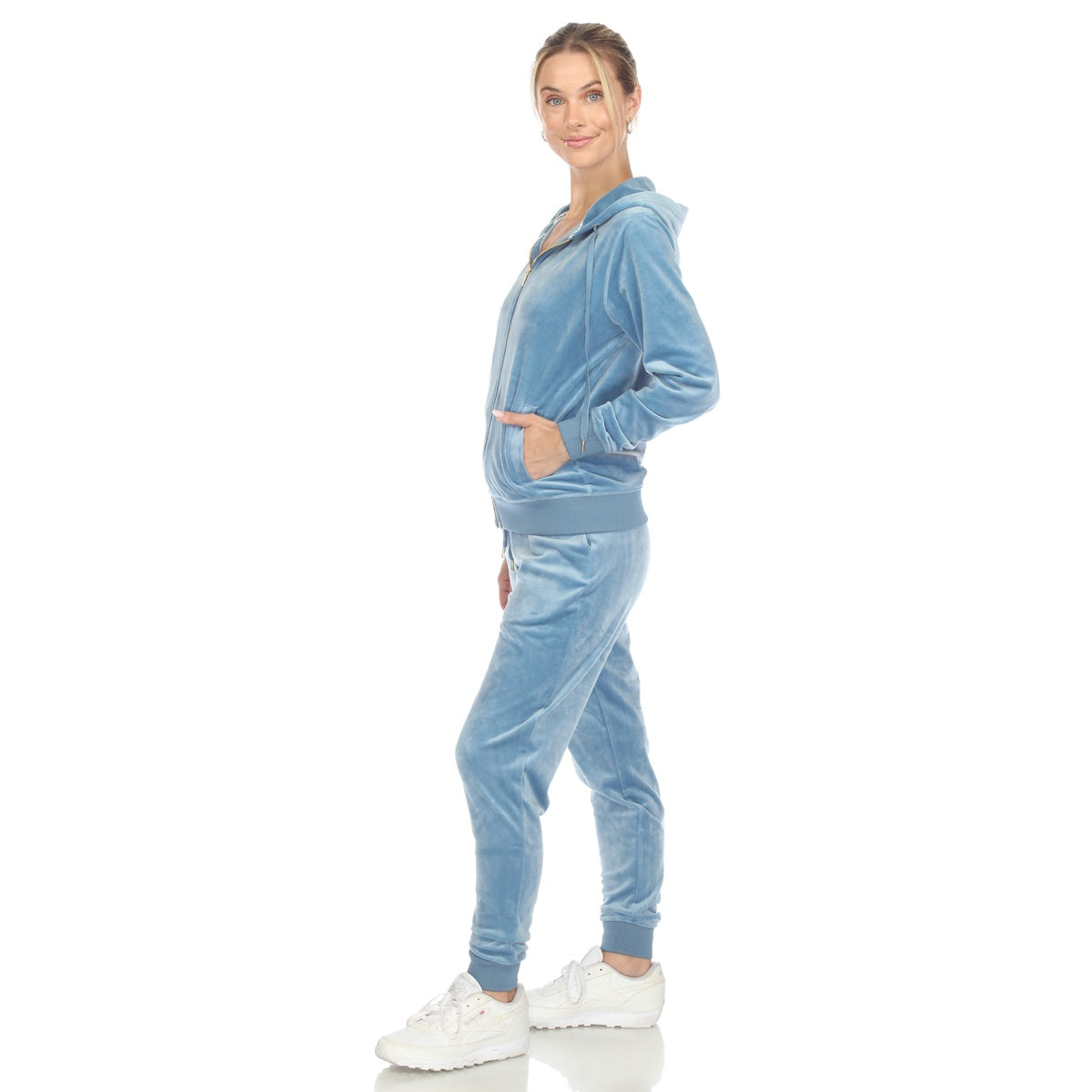  White Mark Women's 2 Piece Velour Tracksuit Set - S - Bonton