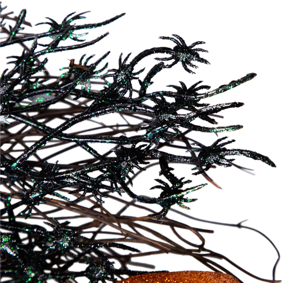  Northlight Black and Orange Skulls and Spiders Halloween Twig Wreath  22-Inch  Unlit - Default Title - Bonton