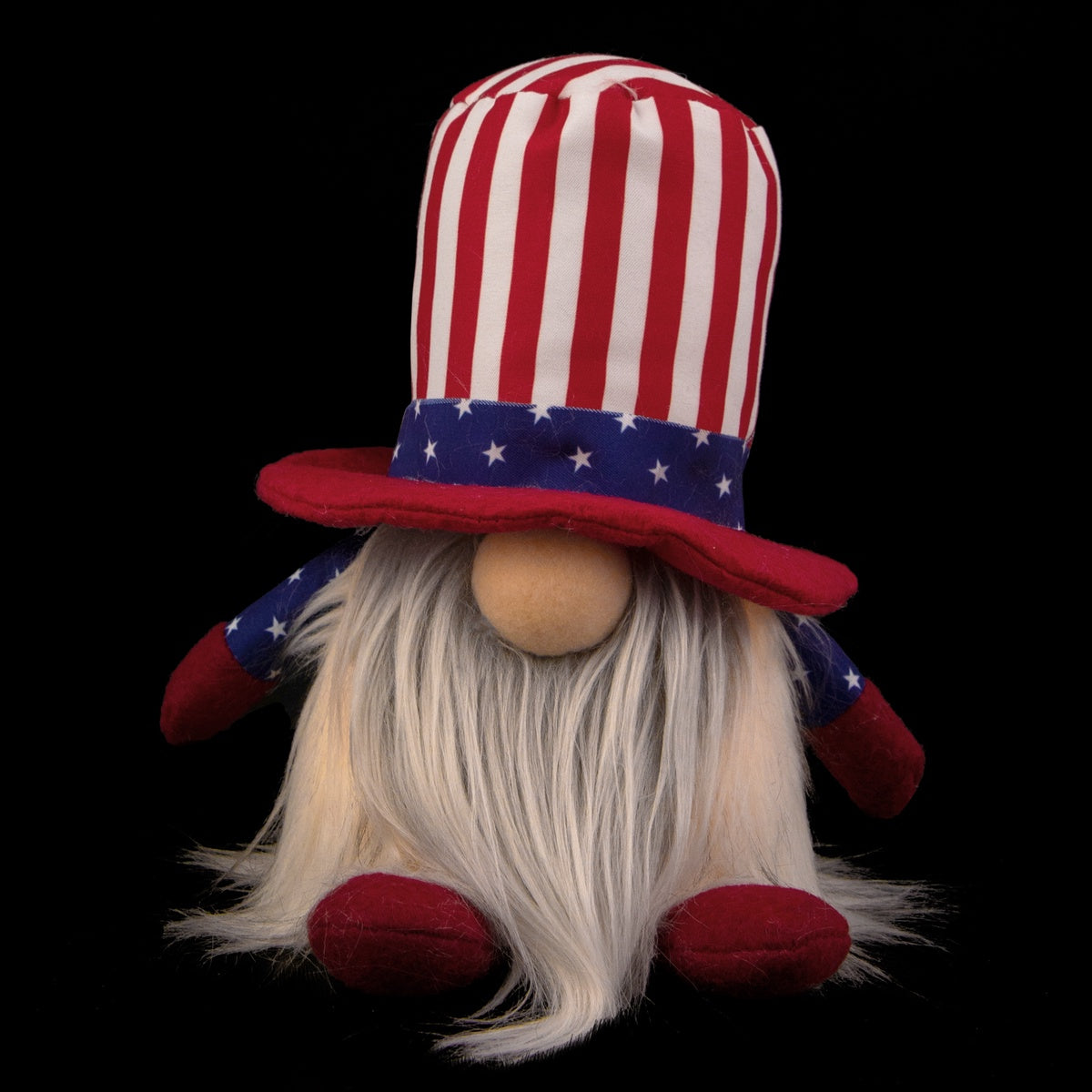  Northlight Lighted Americana Boy Patriotic Gnome - 6.75