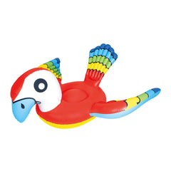 87" Red and Blue Jumbo Parrot Ride-on Inflatable Swimming Pool Float