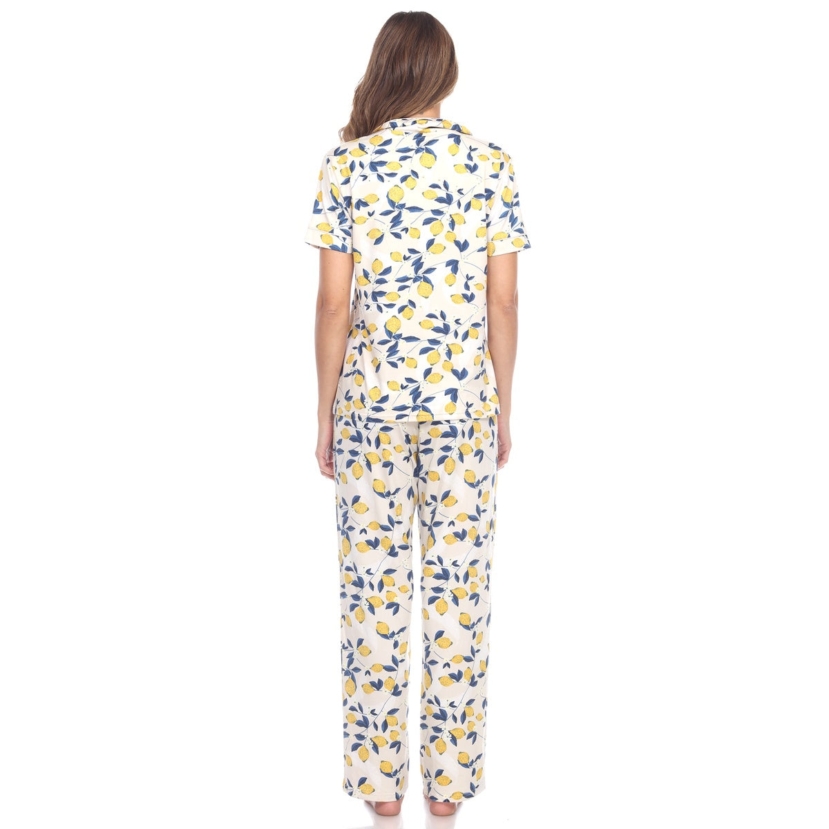  White Mark Women's Tropical Print Pajama Set - S - Bonton