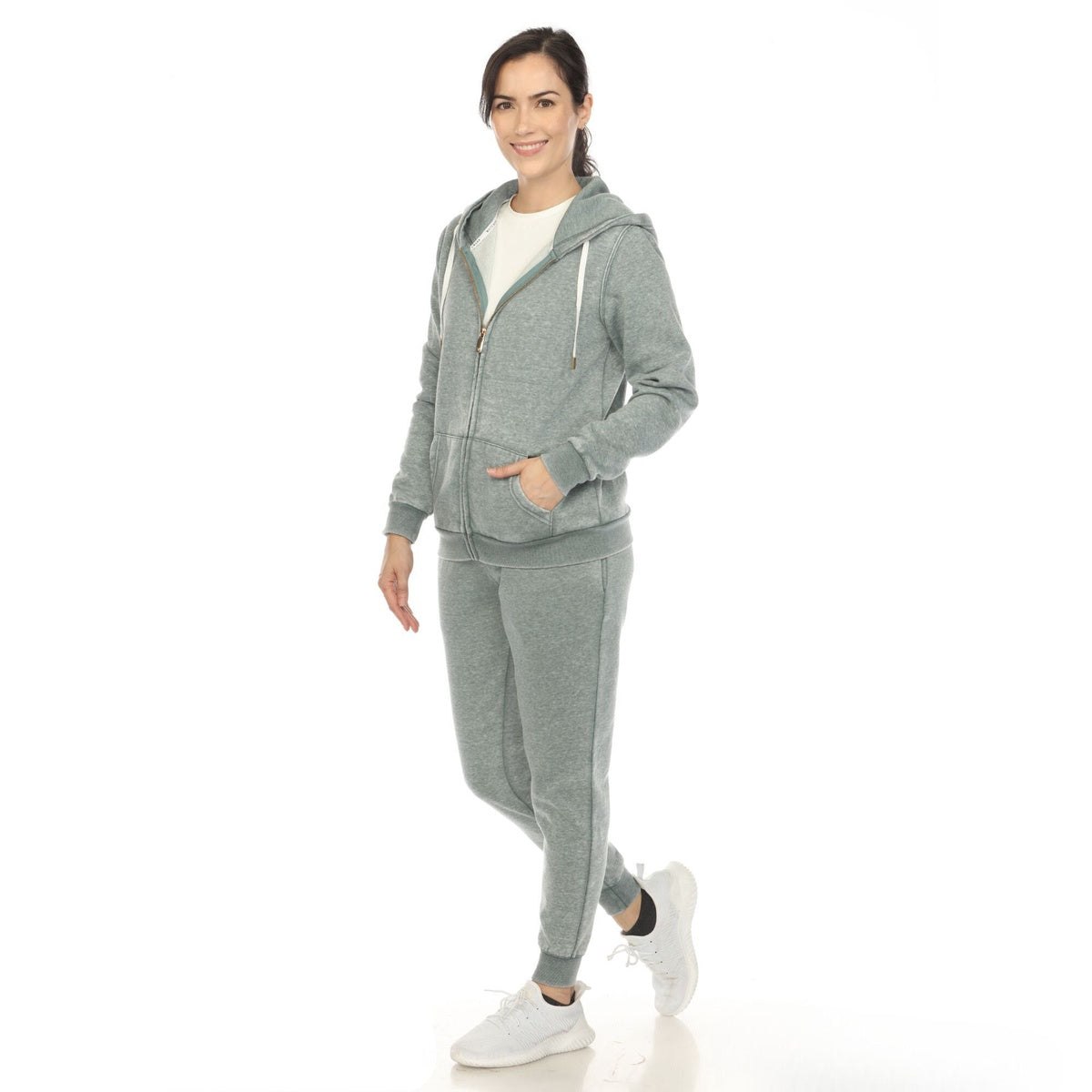  White Mark Women's Burnout Jogger Set - XL - Bonton