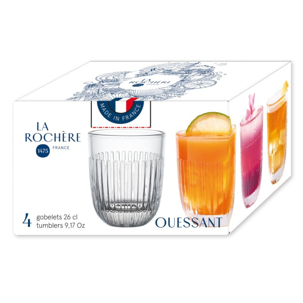  La Rochere Ouessant Tumbler Clear Set-4 - Default Title - Bonton